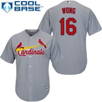 St.Louis Cardinals #16 Kolten Wong Grey Cool Base Stitched Youth MLB Jersey