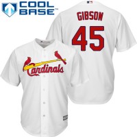 St.Louis Cardinals #45 Bob Gibson White Cool Base Stitched Youth MLB Jersey