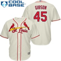 St.Louis Cardinals #45 Bob Gibson Cream Cool Base Stitched Youth MLB Jersey