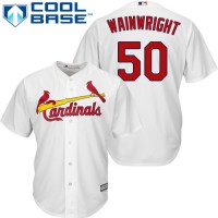 St.Louis Cardinals #50 Adam Wainwright White Cool Base Stitched Youth MLB Jersey