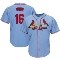 St.Louis Cardinals #16 Kolten Wong Light Blue Cool Base Stitched Youth MLB Jersey