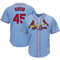 St.Louis Cardinals #45 Bob Gibson Light Blue Cool Base Stitched Youth MLB Jersey