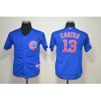 Chicago Cubs #13 Starlin Castro Blue Cool Base Stitched Youth MLB Jersey
