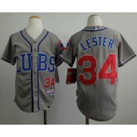 Chicago Cubs #34 Jon Lester Grey Alternate Road Cool Base Stitched Youth MLB Jersey