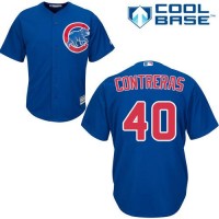 Chicago Cubs #40 Willson Contreras Blue Cool Base Stitched Youth MLB Jersey