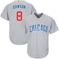 Chicago Cubs #8 Andre Dawson Grey Road Stitched Youth MLB Jersey