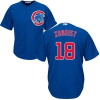 Chicago Cubs #18 Ben Zobrist Blue Alternate Stitched Youth MLB Jersey