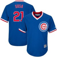 Chicago Cubs #21 Sammy Sosa Blue Cooperstown Stitched Youth MLB Jersey