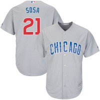 Chicago Cubs #21 Sammy Sosa Grey Road Stitched Youth MLB Jersey