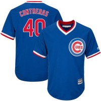 Chicago Cubs #40 Willson Contreras Blue Cooperstown Stitched Youth MLB Jersey