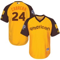 Detroit Tigers #24 Miguel Cabrera Gold 2016 All-Star American League Stitched Youth MLB Jersey