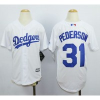Los Angeles Dodgers #31 Joc Pederson White Cool Base Stitched Youth MLB Jersey