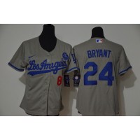 Los Angeles Los Angeles Dodgers #8 #24 Kobe Bryant Youth Nike Grey Cool Base 2020 KB Patch MLB Jersey