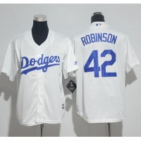 Los Angeles Dodgers #42 Jackie Robinson White Cool Base Stitched Youth MLB Jersey