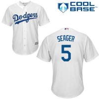Los Angeles Dodgers #5 Corey Seager White Cool Base Stitched Youth MLB Jersey