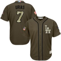 Los Angeles Dodgers #7 Julio Urias Green Salute to Service Stitched Youth MLB Jersey