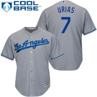 Los Angeles Dodgers #7 Julio Urias Grey Cool Base Stitched Youth MLB Jersey