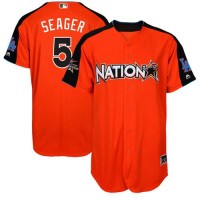 Los Angeles Dodgers #5 Corey Seager Orange 2017 All-Star National League Stitched Youth MLB Jersey