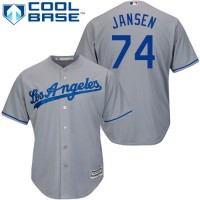 Los Angeles Dodgers #74 Kenley Jansen Grey Cool Base Stitched Youth MLB Jersey