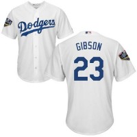 Los Angeles Dodgers #23 Kirk Gibson White Cool Base 2018 World Series Stitched Youth MLB Jersey