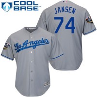 Los Angeles Dodgers #74 Kenley Jansen Grey Cool Base 2018 World Series Stitched Youth MLB Jersey