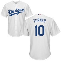 Los Angeles Dodgers #10 Justin Turner White Cool Base Stitched Youth MLB Jersey