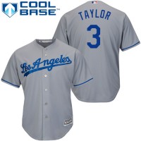 Los Angeles Dodgers #3 Chris Taylor Grey Cool Base Stitched Youth MLB Jersey