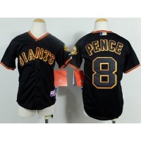 San Francisco Giants #8 Hunter Pence Black Cool Base Stitched Youth MLB Jersey