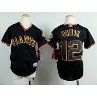 San Francisco Giants #12 Joe Panik Black Cool Base Stitched Youth MLB Jersey