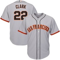 San Francisco Giants #22 Will Clark Grey Road Cool Base Stitched Youth MLB Jersey