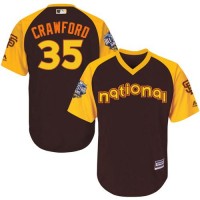 San Francisco Giants #35 Brandon Crawford Brown 2016 All-Star National League Stitched Youth MLB Jersey