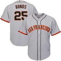 San Francisco Giants #25 Barry Bonds Grey Road Cool Base Stitched Youth MLB Jersey