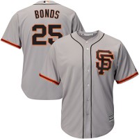 San Francisco Giants #25 Barry Bonds Grey Road 2 Cool Base Stitched Youth MLB Jersey