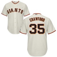 San Francisco Giants #35 Brandon Crawford Cream Cool Base Stitched Youth MLB Jersey