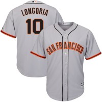San Francisco Giants #10 Evan Longoria Grey Road Cool Base Stitched Youth MLB Jersey