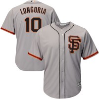 San Francisco Giants #10 Evan Longoria Grey Road 2 Cool Base Stitched Youth MLB Jersey