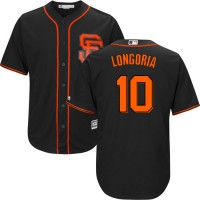 San Francisco Giants #10 Evan Longoria Black Alternate Cool Base Stitched Youth MLB Jersey