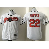 Cleveland Guardians #22 Jason Kipnis White Cool Base Stitched Youth MLB Jersey