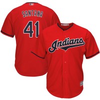 Cleveland Guardians #41 Carlos Santana Red Alternate Stitched Youth MLB Jersey