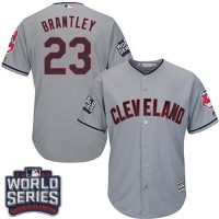 Cleveland Guardians #23 Michael Brantley Grey Road 2016 World Series Bound Stitched Youth MLB Jersey