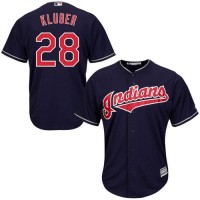 Cleveland Guardians #28 Corey Kluber Navy Blue Alternate Stitched Youth MLB Jersey