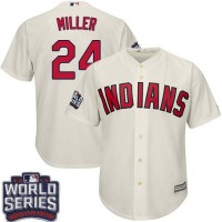 Cleveland Guardians #24 Andrew Miller Cream Alternate 2016 World Series Bound Stitched Youth MLB Jersey