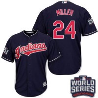 Cleveland Guardians #24 Andrew Miller Navy Blue Alternate 2016 World Series Bound Stitched Youth MLB Jersey