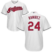 Cleveland Guardians #24 Manny Ramirez White Home Stitched Youth MLB Jersey