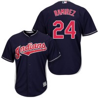 Cleveland Guardians #24 Manny Ramirez Navy Blue Alternate Stitched Youth MLB Jersey