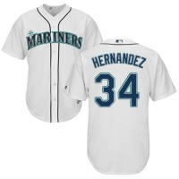 Seattle Mariners #34 Felix Hernandez White Cool Base Stitched Youth MLB Jersey