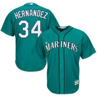 Seattle Mariners #34 Felix Hernandez Green Cool Base Stitched Youth MLB Jersey