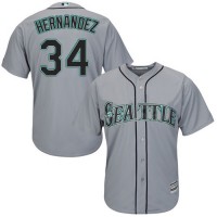 Seattle Mariners #34 Felix Hernandez Grey Cool Base Stitched Youth MLB Jersey