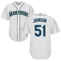 Seattle Mariners #51 Randy Johnson White Cool Base Stitched Youth MLB Jersey