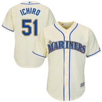 Seattle Mariners #51 Ichiro Suzuki Cream Cool Base Stitched Youth MLB Jersey